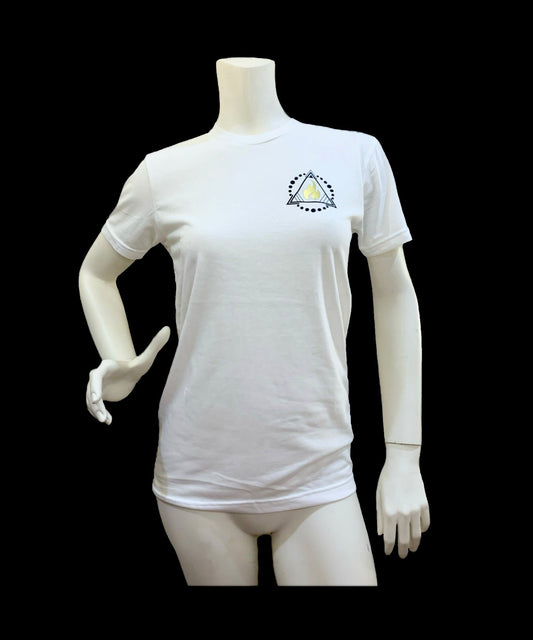 WHITE IGNITE TEE – REFLECTIVE FLAME EDITION