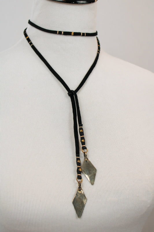 Leather Lariat Necklace - The Nomad Thread