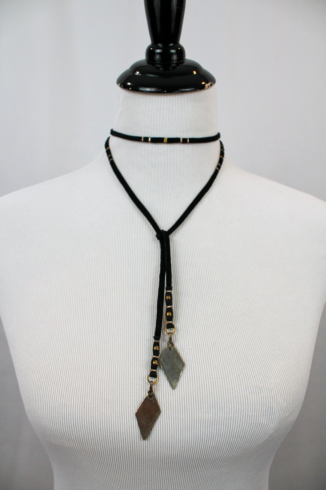 Leather Lariat Necklace - The Nomad Thread