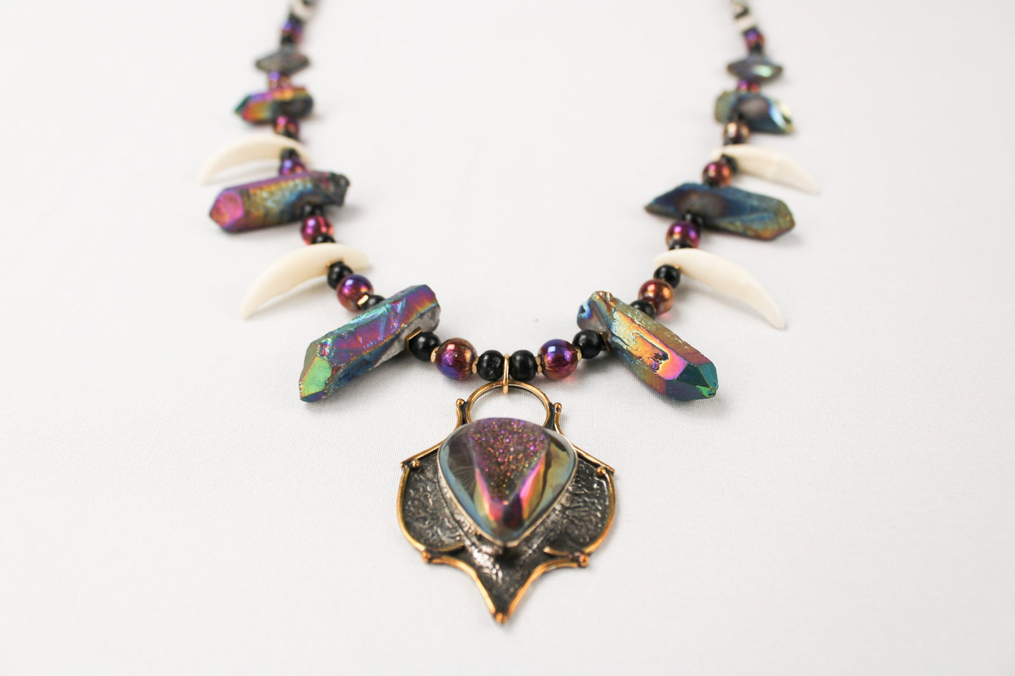 Amulet No. 11 - RAINBOW DRUZY QUARTZ