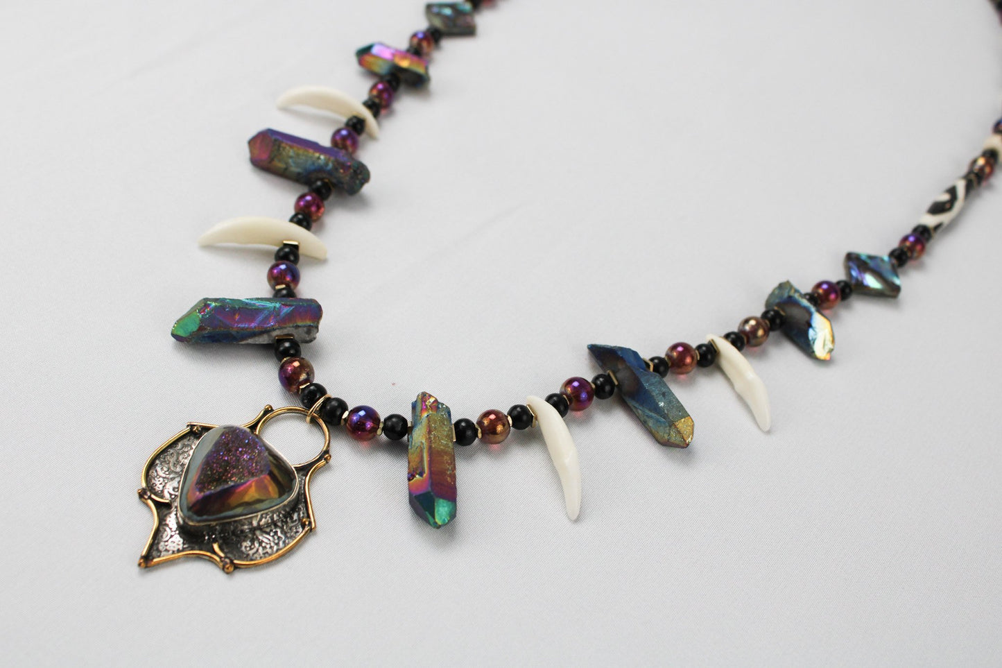 Amulet No. 11 - RAINBOW DRUZY QUARTZ