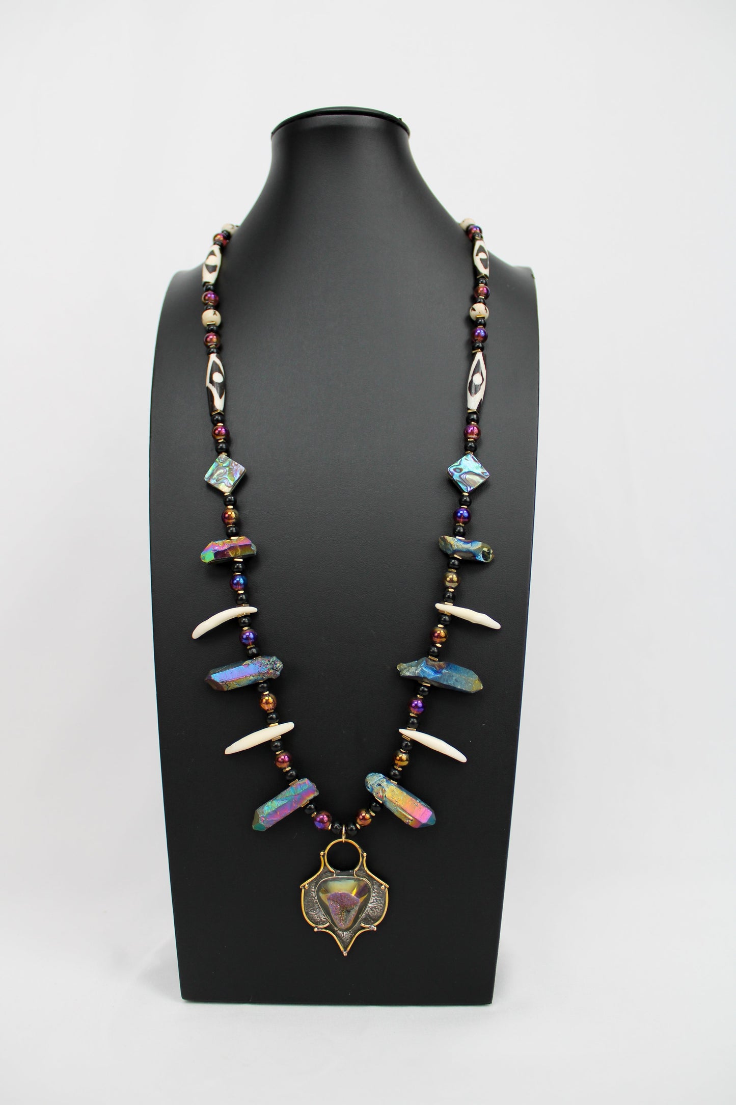Amulet No. 11 - RAINBOW DRUZY QUARTZ