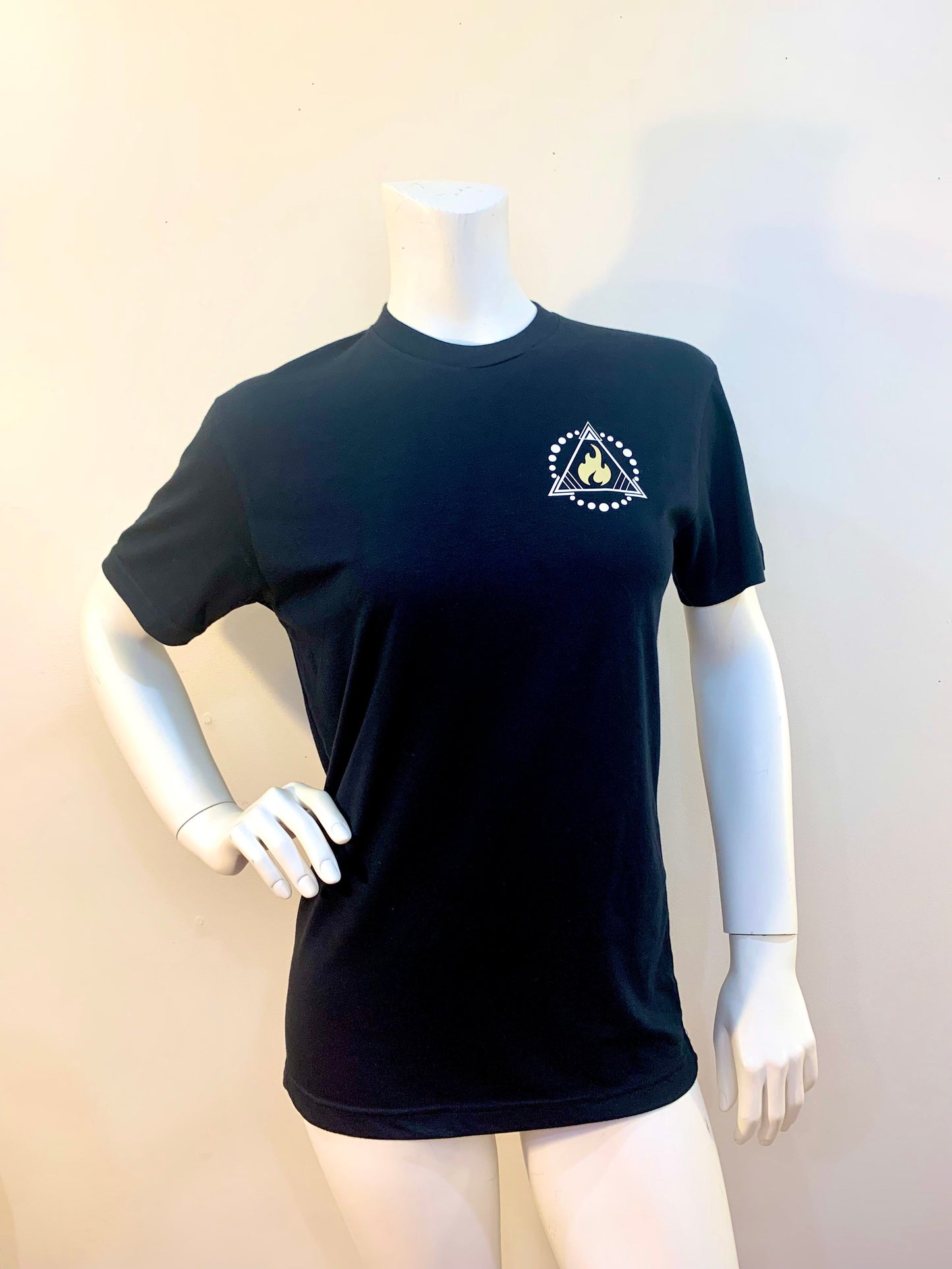 BLACK IGNITE TEE – REFLECTIVE FLAME EDITION