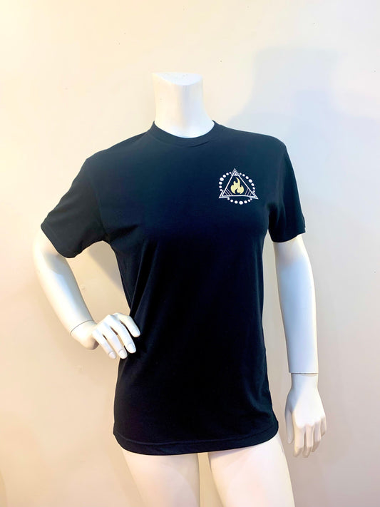 BLACK IGNITE TEE – REFLECTIVE FLAME EDITION